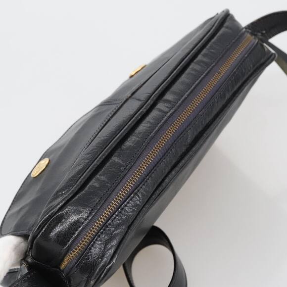 CELINE Shoulder Bag Leather Black Gold - Picture 6 of 13